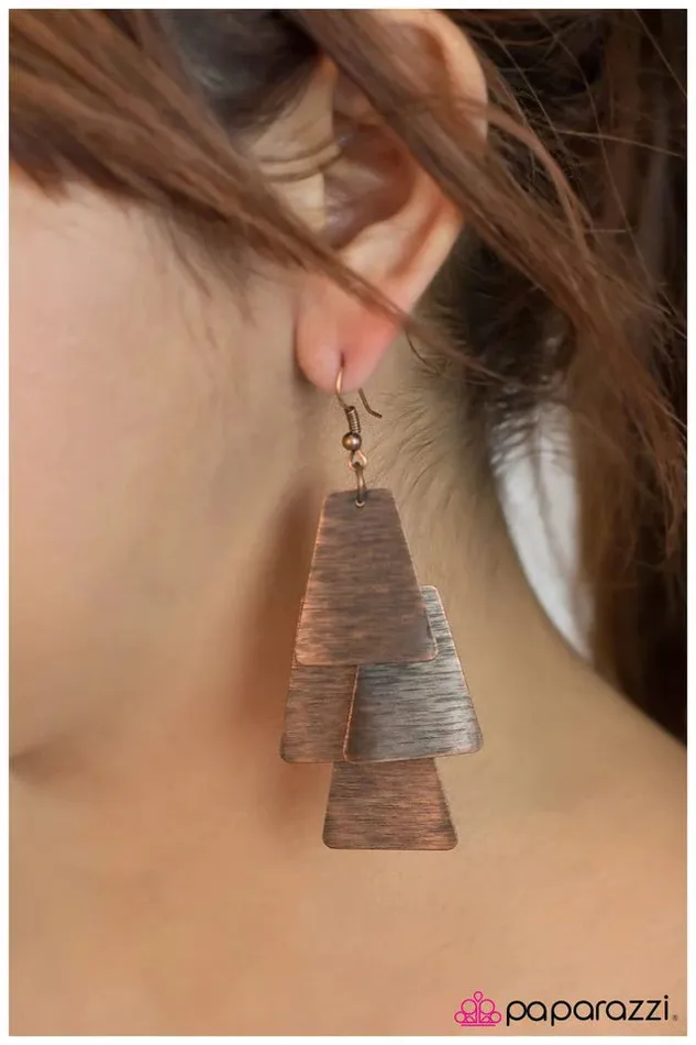 Paparazzi Jewelry Earrings Paparazzi Earring Blank Space Copper