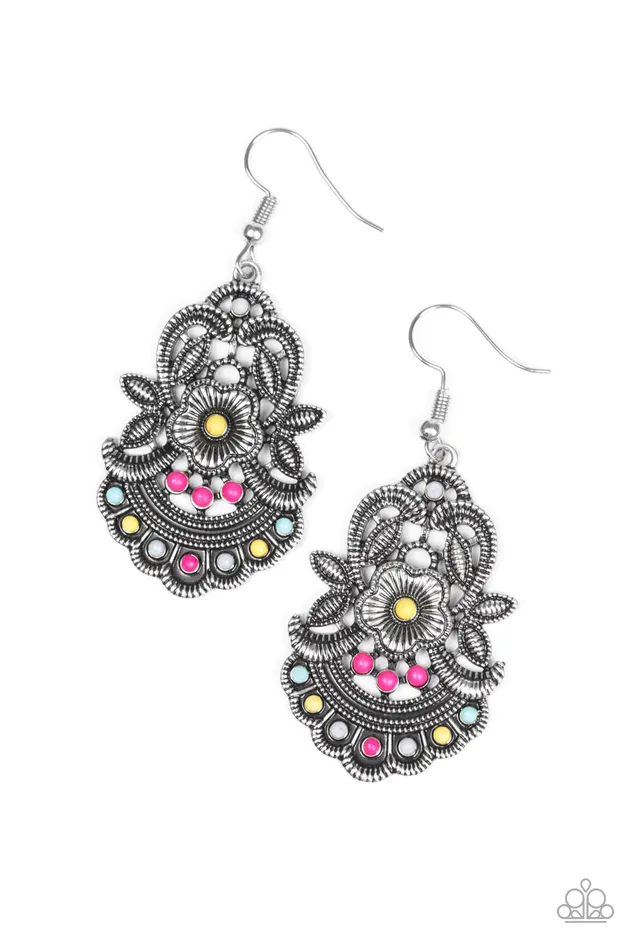 Paparazzi Jewelry Earrings Paparazzi Earring Blooming Bora Bora Multi