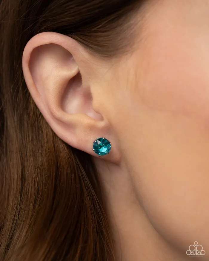 Paparazzi Jewelry Earrings Paparazzi Earring Breathtaking Birthstone Blue