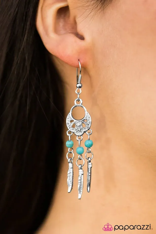 Paparazzi Jewelry Earrings Paparazzi Earring Dakota Dreams Blue