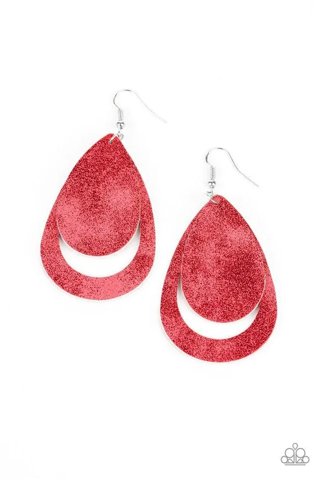 Paparazzi Jewelry Earrings Paparazzi Earring Fiery Firework Red
