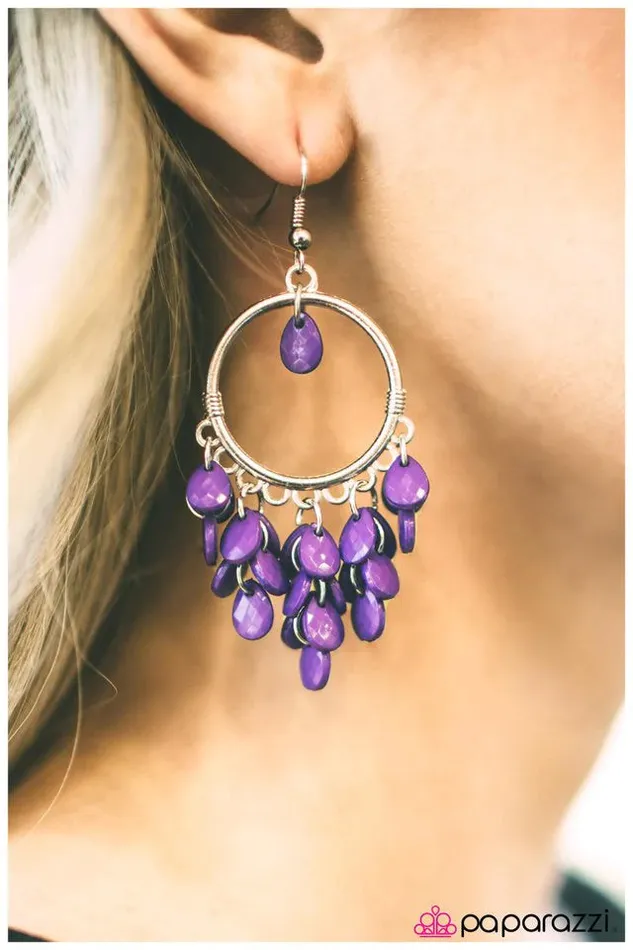 Paparazzi Jewelry Earrings Paparazzi Earring Frame of Mind Purple