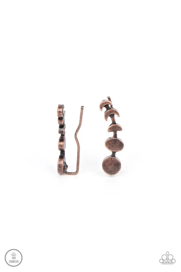 Paparazzi Jewelry Earrings Paparazzi Earring Its Just a Phase Copper Paparazzi Jewelry Earrings Paparazzi Earring Its Just a Phase Copper