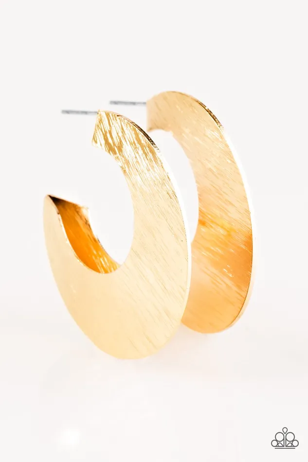 Paparazzi Jewelry Earrings Paparazzi Earring Mad About Shine Gold