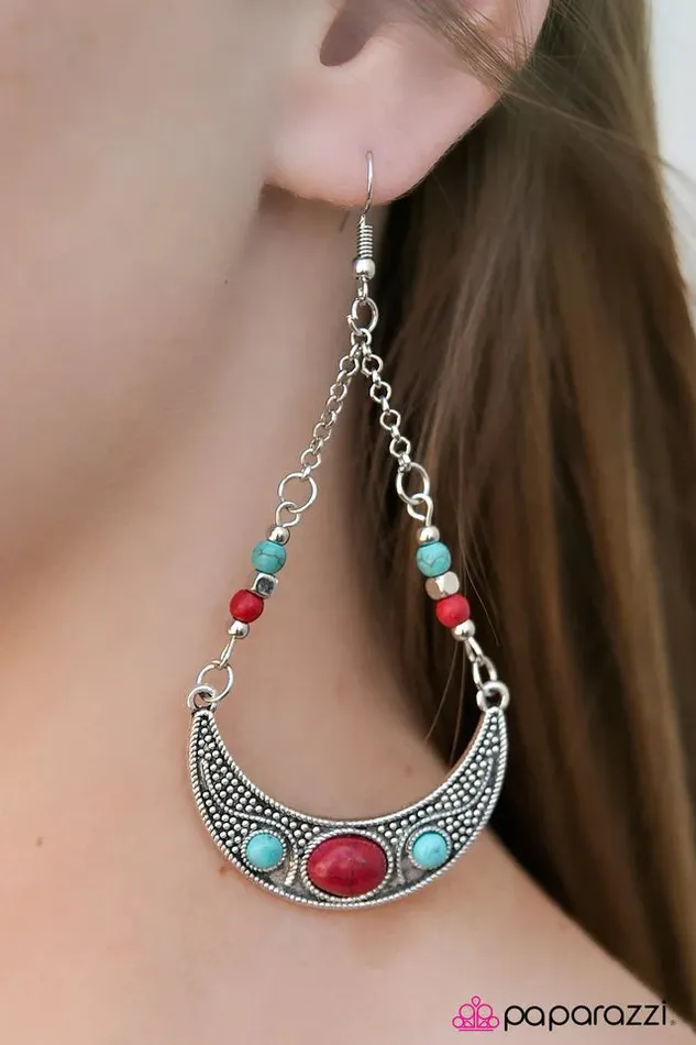 Paparazzi Jewelry Earrings Paparazzi Earring Not A Moment Too MOON Multi