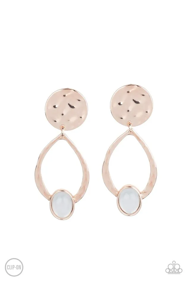 Paparazzi Jewelry Earrings Paparazzi Earring Opal Obsession Rose Gold Paparazzi Jewelry Earrings Paparazzi Earring Opal Obsession Rose Gold