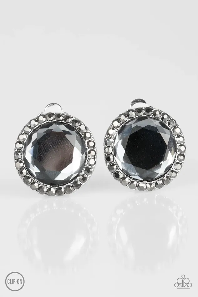Paparazzi Jewelry Earrings Paparazzi Earring Positively Princess Silver ClipOn