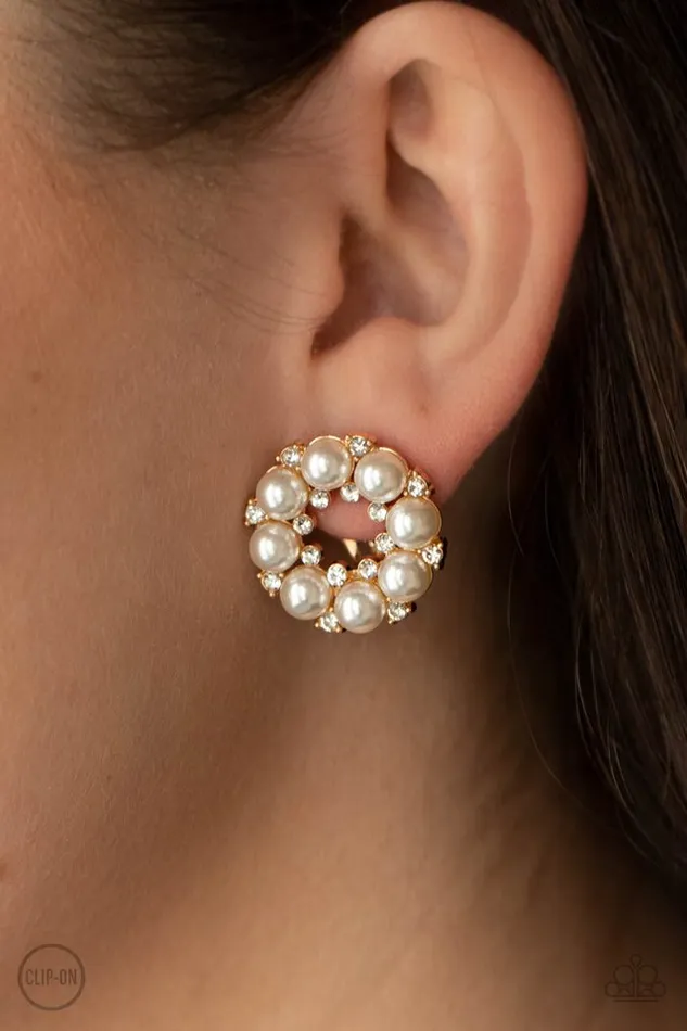 Paparazzi Jewelry Earrings Paparazzi Earring Roundabout Ritz Gold
