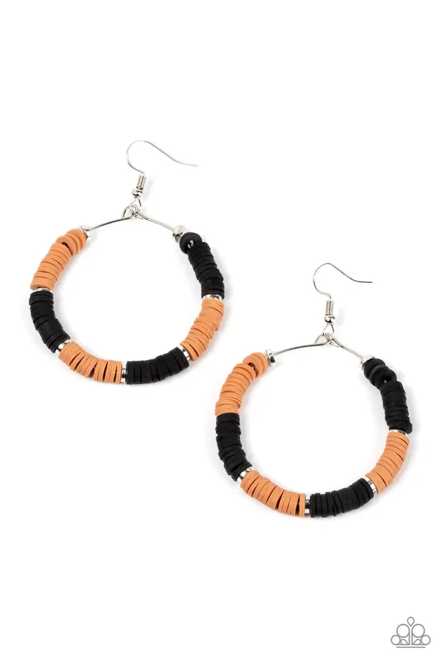 Paparazzi Jewelry Earrings Paparazzi Earring Skillfully Stacked Black