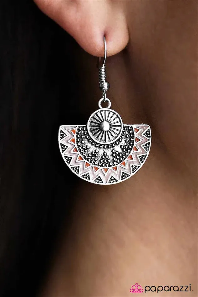 Paparazzi Jewelry Earrings Paparazzi Earring Tahitian Cruise Orange