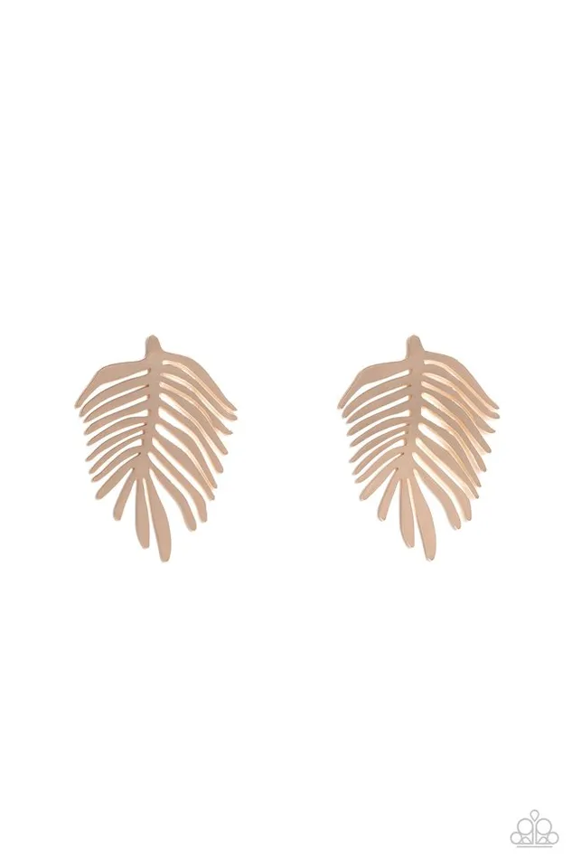 Paparazzi Jewelry Earrings Paparazzi Earring The FROND Row Gold Paparazzi Jewelry Earrings Paparazzi Earring The FROND Row Gold