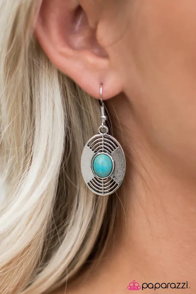 Paparazzi Jewelry Earrings Paparazzi Earring The Sound Barrier Blue