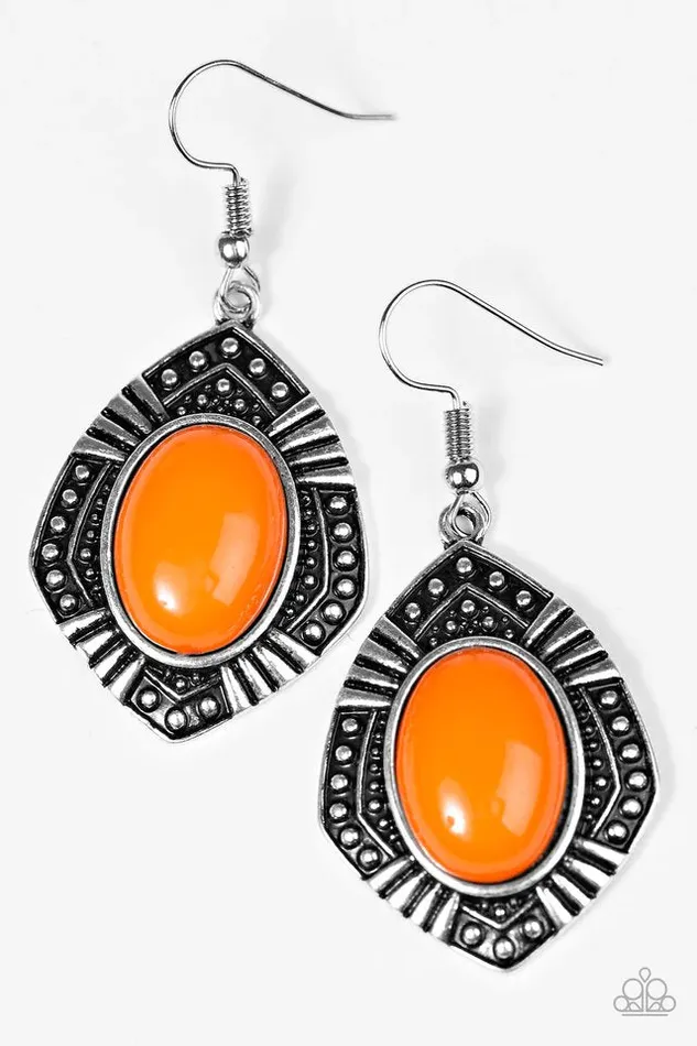 Paparazzi Jewelry Earrings Paparazzi Earring Tribal Trend Orange