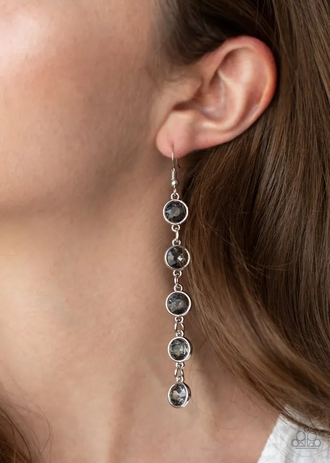 Paparazzi Jewelry Earrings Paparazzi Earring Trickle Down Twinkle Silver