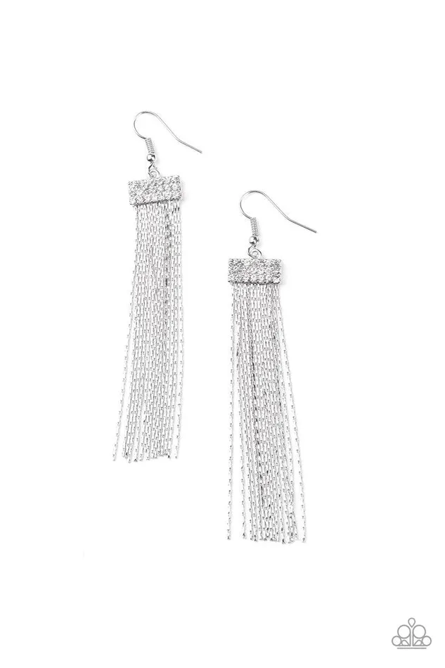 Paparazzi Jewelry Earrings Paparazzi Earring Twinkling Tapestry White Paparazzi Jewelry Earrings Paparazzi Earring Twinkling Tapestry White