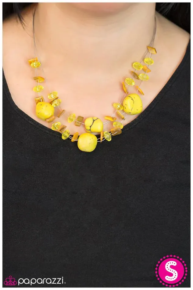Paparazzi Jewelry Necklaces Paparazzi Necklace Adorably Artisan Yellow