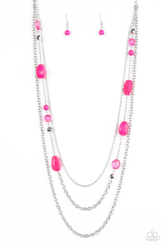 Paparazzi Jewelry Necklaces Paparazzi Necklace BELIZE It Or Not Pink