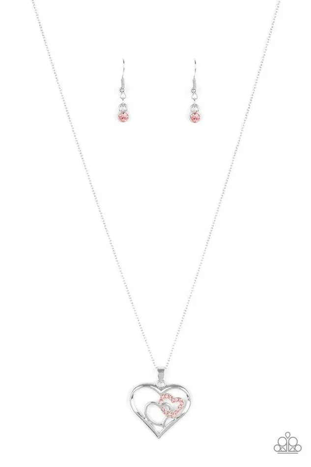 Paparazzi Jewelry Necklaces Paparazzi Necklace Cupid Charm Pink