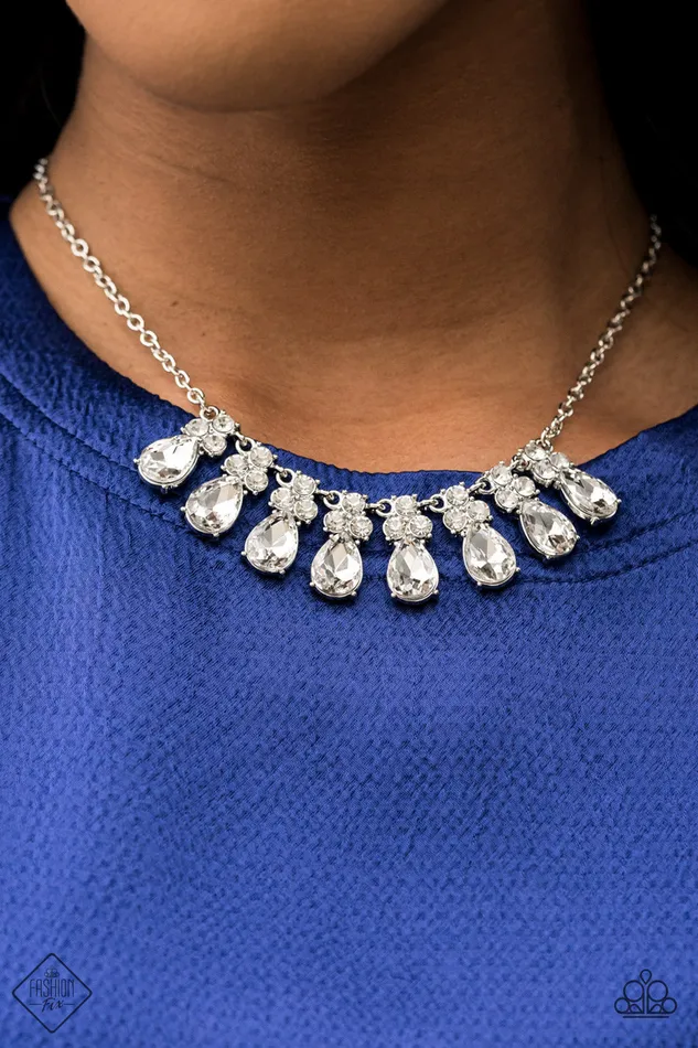Paparazzi Jewelry Necklaces Paparazzi Necklace Fashion Fix May 2021 Sparkly Ever After White