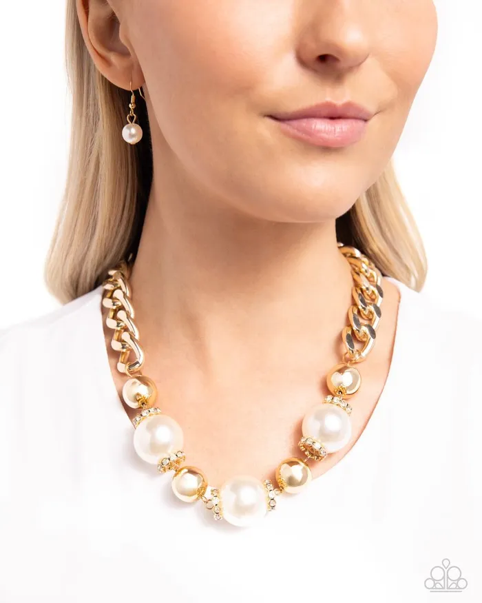 Paparazzi Jewelry Necklaces Paparazzi Necklace Generously Glossy Gold