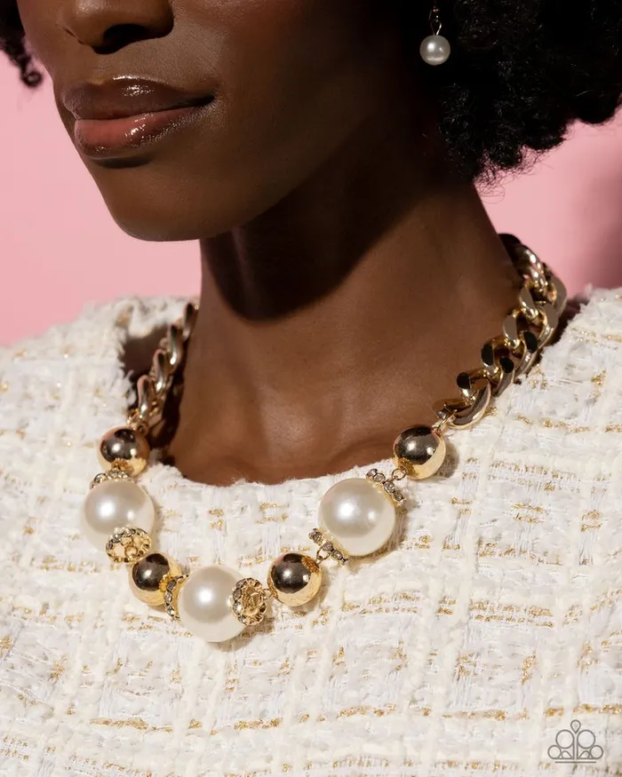 Paparazzi Jewelry Necklaces Paparazzi Necklace Generously Glossy Gold Paparazzi Jewelry Necklaces Paparazzi Necklace Generously Glossy Gold