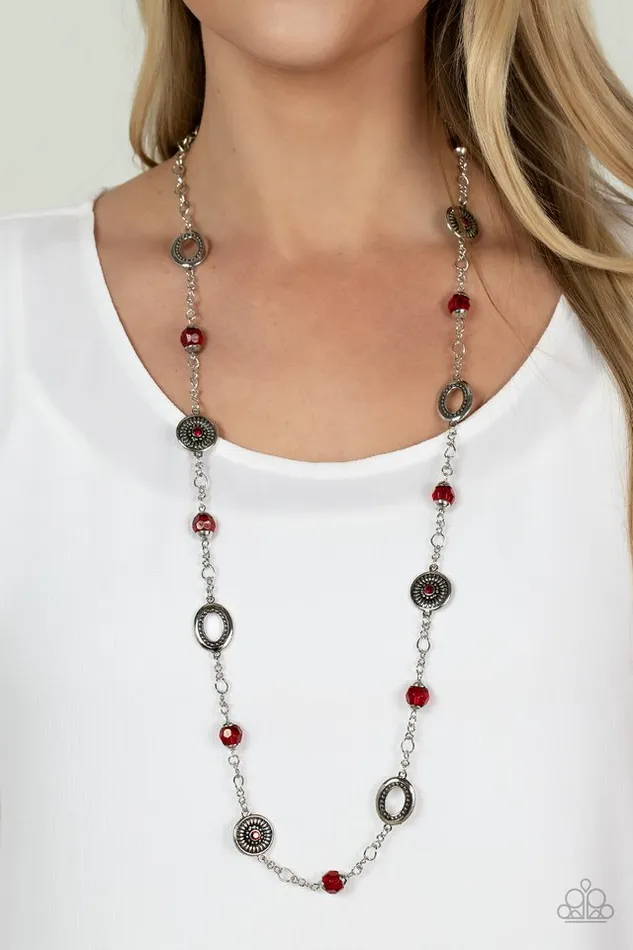 Paparazzi Jewelry Necklaces Paparazzi Necklace Glammed Up Goals Red