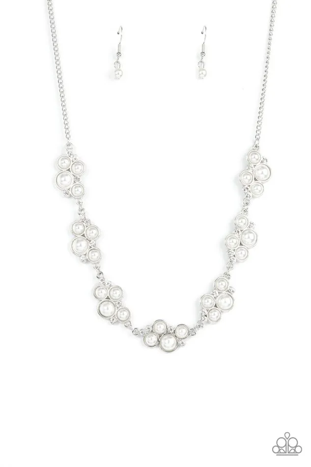 Paparazzi Jewelry Necklaces Paparazzi Necklace GRACE to the Top White Paparazzi Jewelry Necklaces Paparazzi Necklace GRACE to the Top White