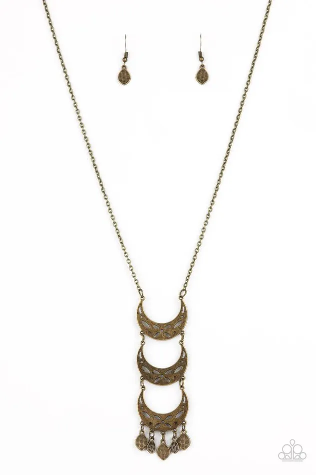 Paparazzi Jewelry Necklaces Paparazzi Necklace HalfMoon Child Brass Paparazzi Jewelry Necklaces Paparazzi Necklace HalfMoon Child Brass