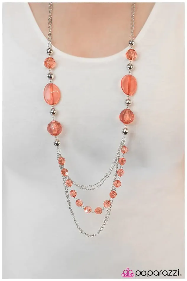 Paparazzi Jewelry Necklaces Paparazzi Necklace Keep Dreamin Orange