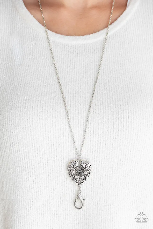 Paparazzi Jewelry Necklaces Paparazzi Necklace Lanyard Garden Lovers Silver
