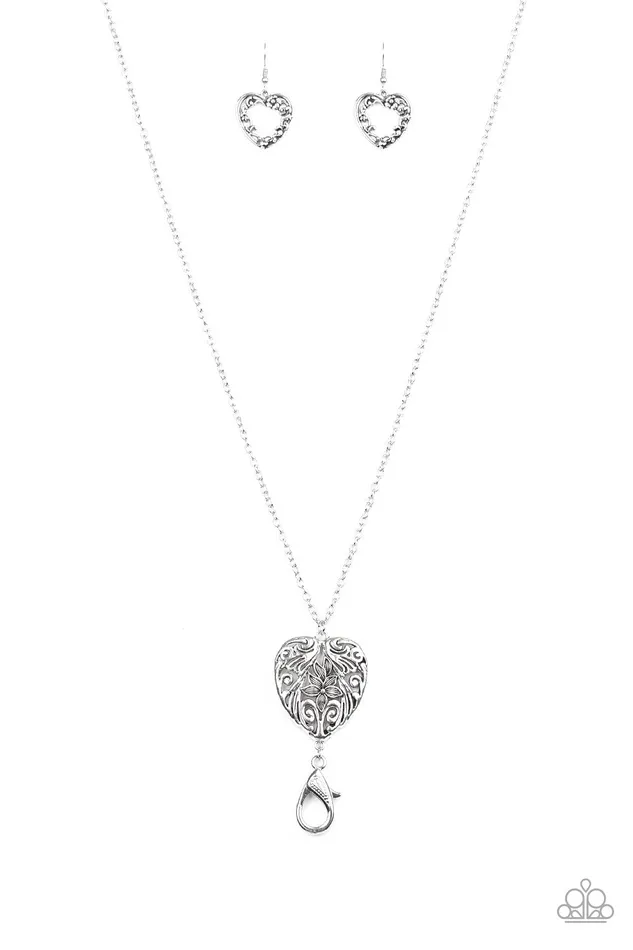 Paparazzi Jewelry Necklaces Paparazzi Necklace Lanyard Garden Lovers Silver Paparazzi Jewelry Necklaces Paparazzi Necklace Lanyard Garden Lovers Silver