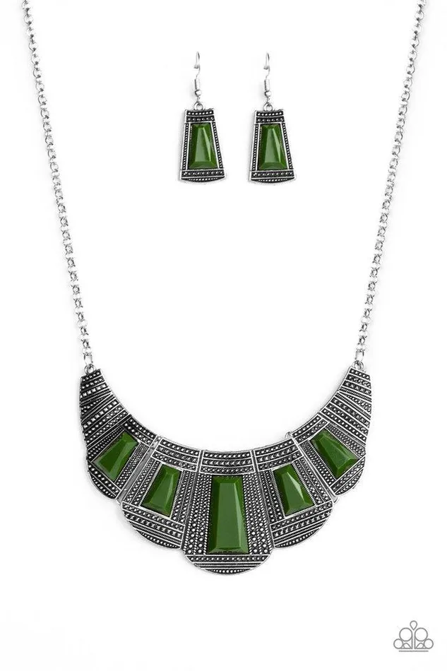 Paparazzi Jewelry Necklaces Paparazzi Necklace Lion Den Green