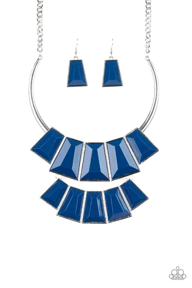 Paparazzi Jewelry Necklaces Paparazzi Necklace Lions TIGRESS and Bears Blue