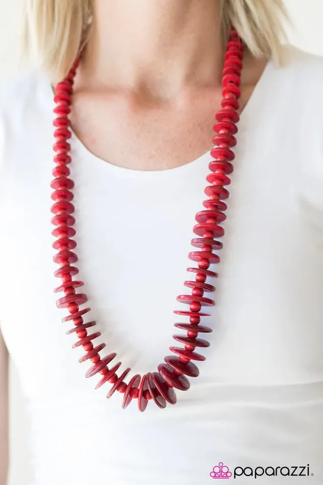 Paparazzi Jewelry Necklaces Paparazzi Necklace Maui Mai Tai Red