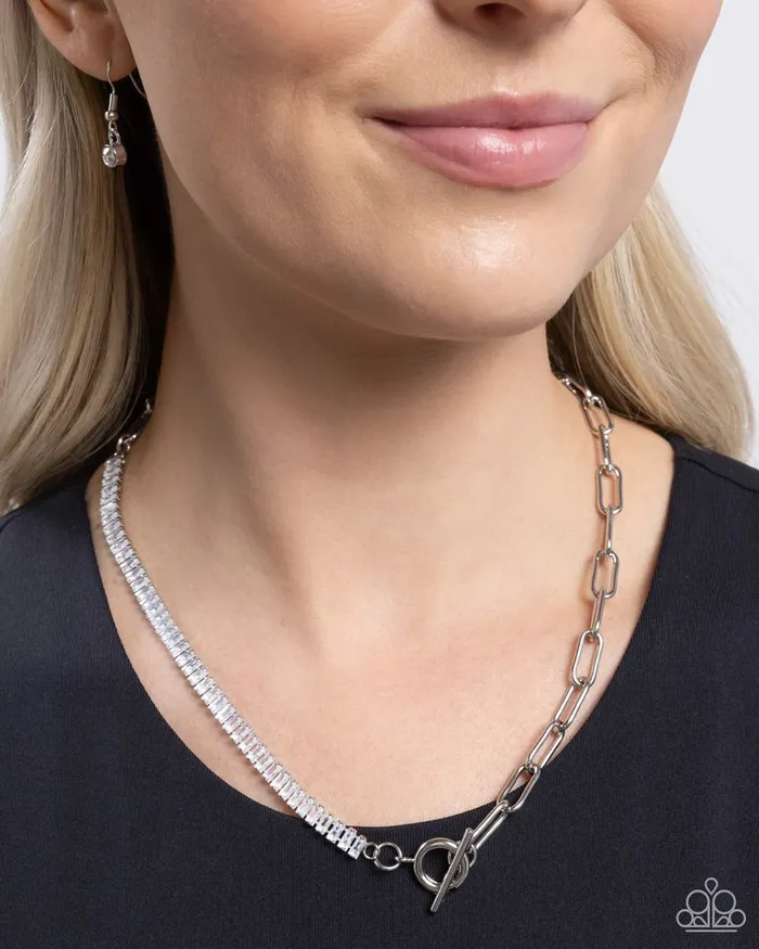 Paparazzi Jewelry Necklaces Paparazzi Necklace Mismatched Monarchy White