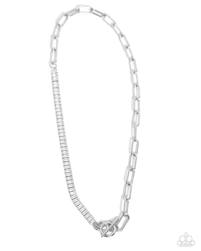 Paparazzi Jewelry Necklaces Paparazzi Necklace Mismatched Monarchy White Paparazzi Jewelry Necklaces Paparazzi Necklace Mismatched Monarchy White