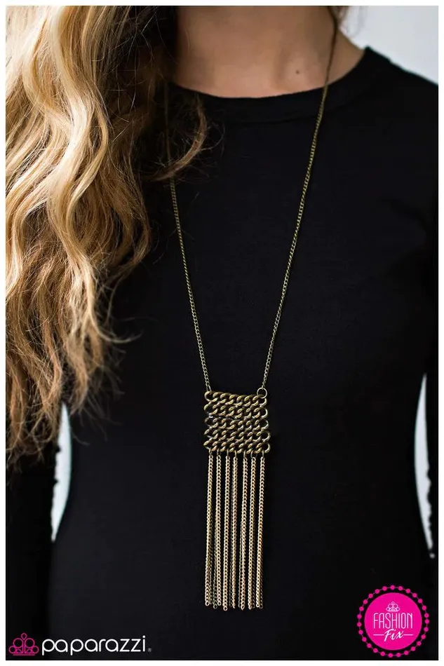 Paparazzi Jewelry Necklaces Paparazzi Necklace Off the Grid Brass