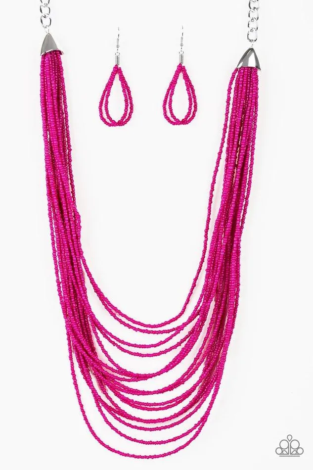 Paparazzi Jewelry Necklaces Paparazzi Necklace Peacefully Pacific Pink