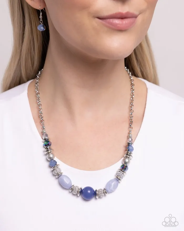 Paparazzi Jewelry Necklaces Paparazzi Necklace Refined Redux Blue