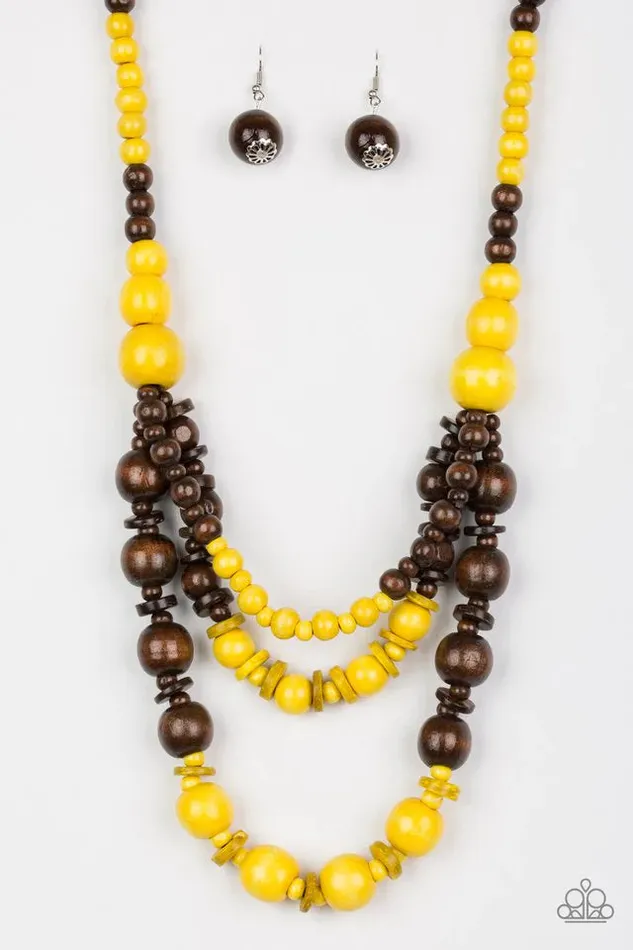 Paparazzi Jewelry Necklaces Paparazzi Necklace Rio Rainbows Yellow