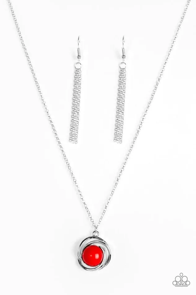 Paparazzi Jewelry Necklaces Paparazzi Necklace Ripple Effect Red