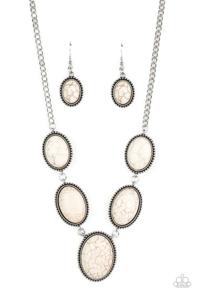 Paparazzi Jewelry Necklaces Paparazzi Necklace River Valley Radiance White