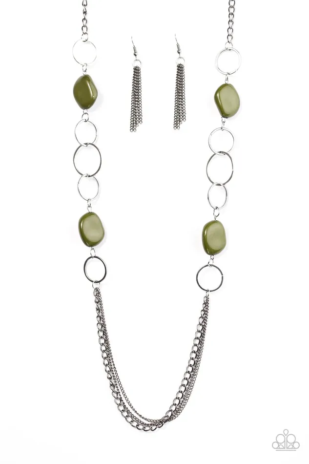 Paparazzi Jewelry Necklaces Paparazzi Necklace Rock The House Green