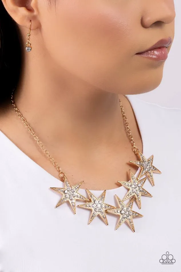 Paparazzi Jewelry Necklaces Paparazzi Necklace Rockstar Ready Gold
