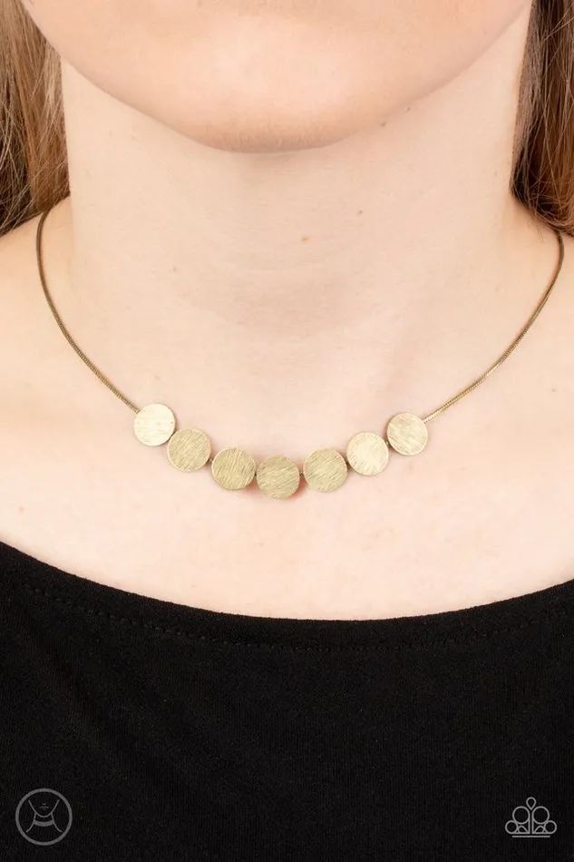 Paparazzi Jewelry Necklaces Paparazzi Necklace Slimmer Glimmer Brass