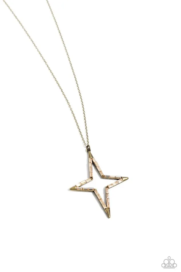 Paparazzi Jewelry Necklaces Paparazzi Necklace Stellar Showtime Brass Paparazzi Jewelry Necklaces Paparazzi Necklace Stellar Showtime Brass