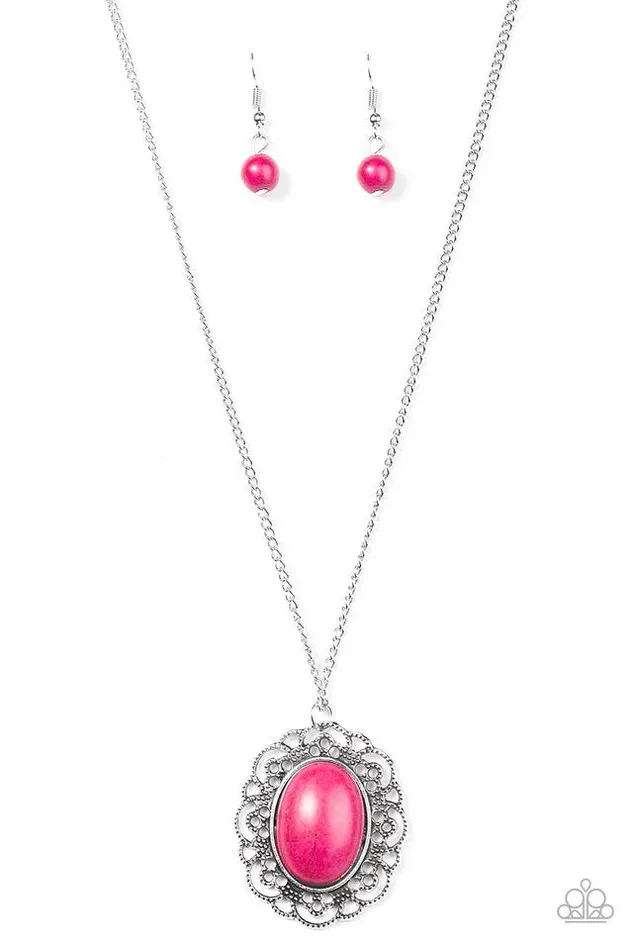 Paparazzi Jewelry Necklaces Paparazzi Necklace Sun and Sandstone Pink