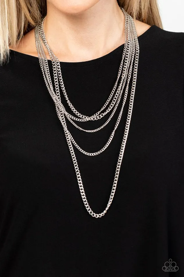 Paparazzi Jewelry Necklaces Paparazzi Necklace Top of the Food Chain Silver Paparazzi Jewelry Necklaces Paparazzi Necklace Top of the Food Chain Silver