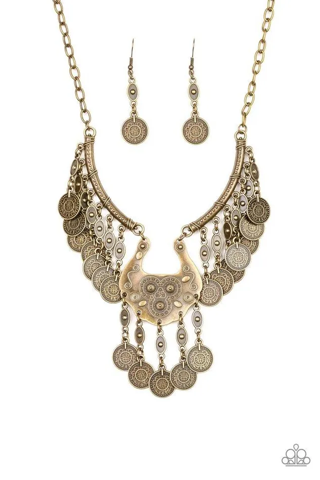 Paparazzi Jewelry Necklaces Paparazzi Necklace Treasure Temptress Brass