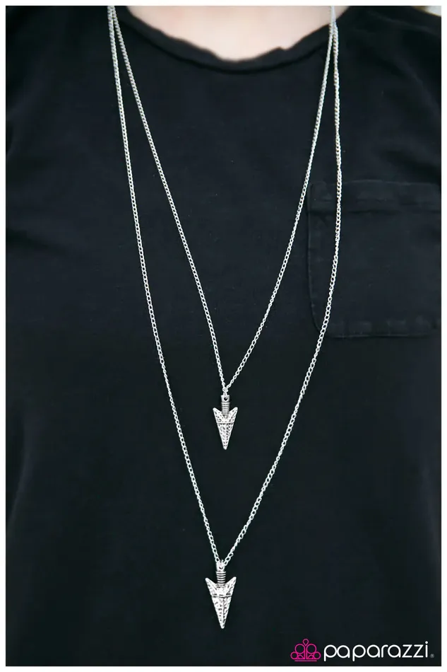Paparazzi Jewelry Necklaces Paparazzi Necklace With Style To SPEAR Silver